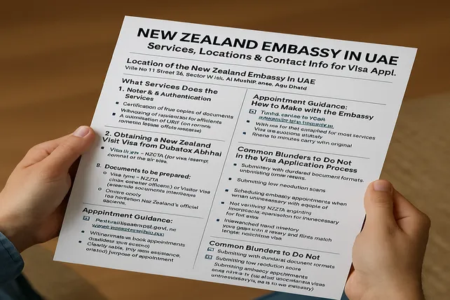 New Zealand Embassy in UAE: Services, Locations & Contact Info for Visa Applicants